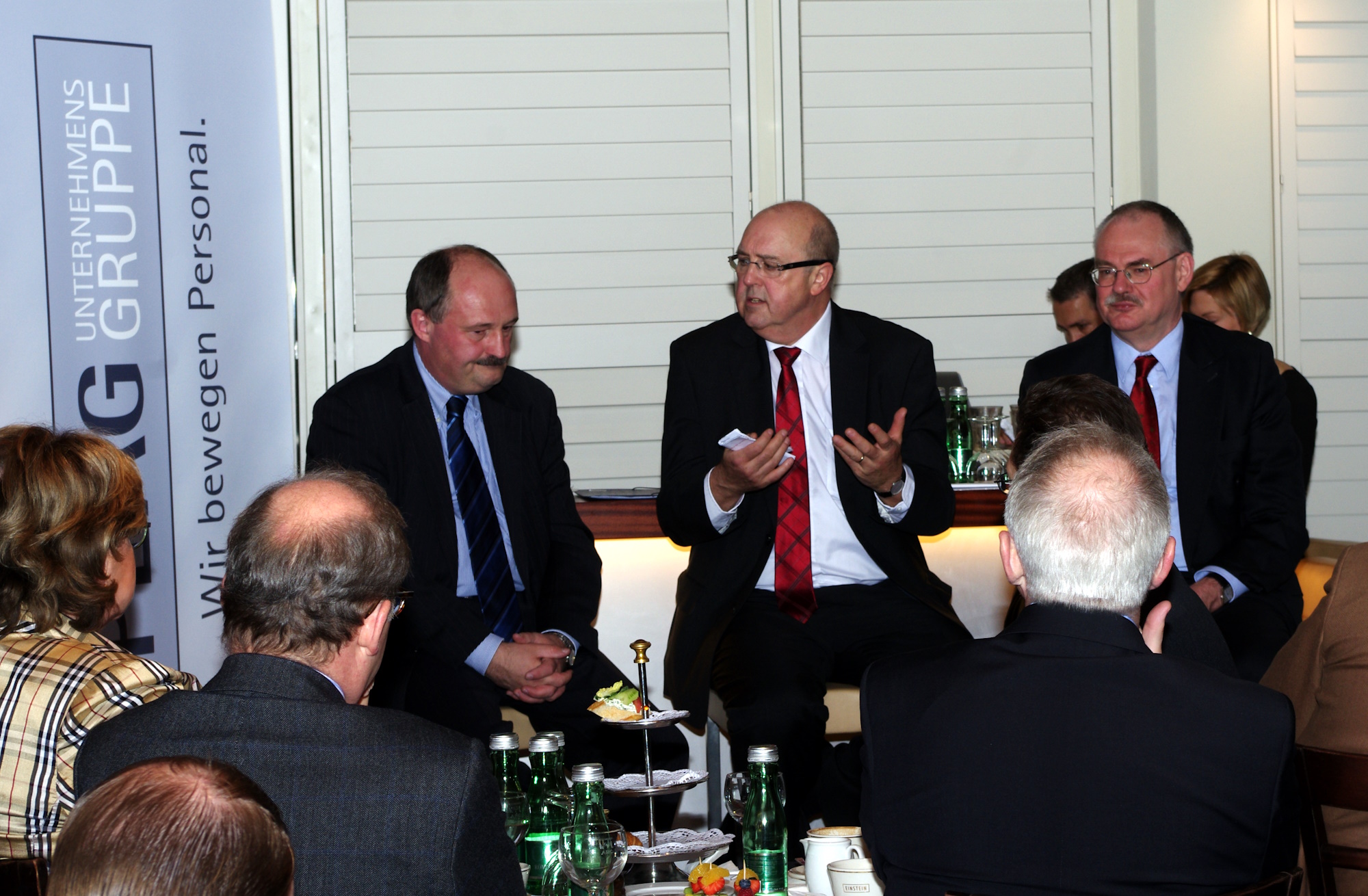 von links: Dr. Michael Meister, stellvertretender Vorsitzender der CDU/CSU-Bundestagsfraktion, Moderator und Prof. Dr. Gert G. Wagner, Vorstandsvorsitzender des Deutschen Instituts für Wirtschaftsforschung (diw)