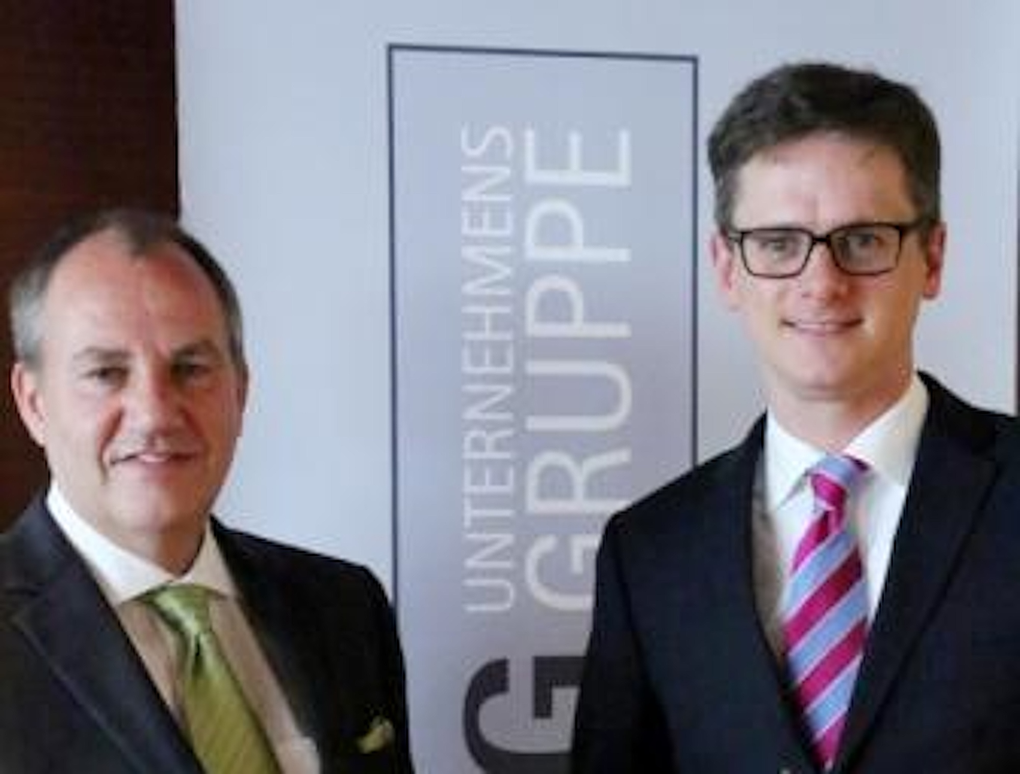 von links: Gerhard Handke, Hauptgeschäftsführer beim Bundesverband Großhandel, Außenhandel, Dienstleistungen (BGA), und Carsten Linnemann, MdB, CDU, Bundesvorsitzender Mittelstands- und Wirtschaftsvereinigung