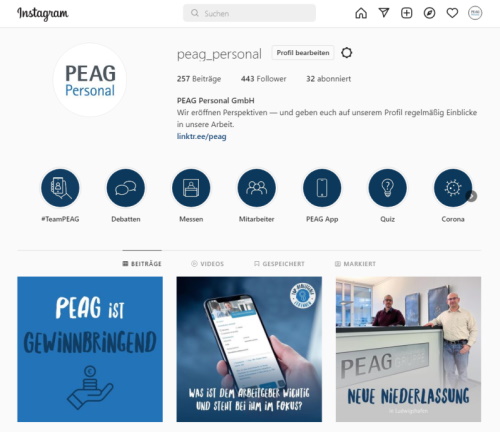 PEAG Personal Instagram
